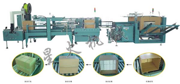 全（quán）自動盒（hé）類包裝流水線